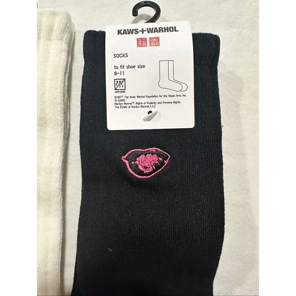 Mismatched Uniqlo x Artist Socks – KAWS Elmo & Andy Warhol Lips